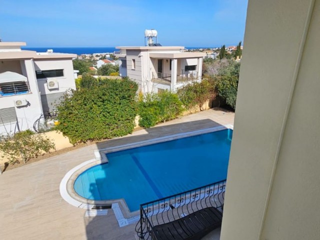 CYPRUS,YEŞİLTEPE 3+1 DUPLEX VILLA FOR RENT, WITH PRIVATE POOL, UNFURNISHED, AIR CONDITIONED, LARGE GARDEN AND SEA VIEW