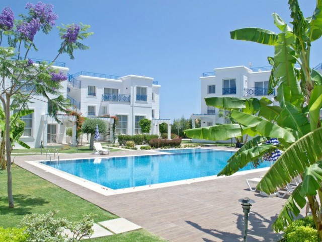 CYPRUS, KYRENIA, ALSANCAK, 1+1 DUPLEX FLAT FOR RENT IN BLUE MARE SITE, FURNISHED, WITH COMMON POOL, 