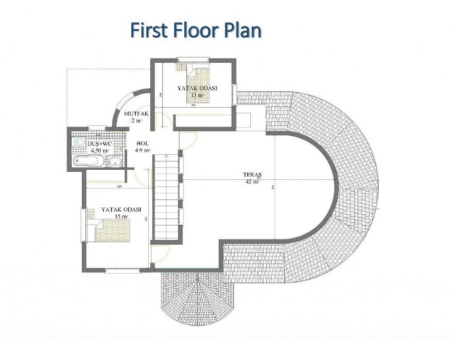 Komplett möblierte 3+1-Maisonette-Villa zu verkaufen