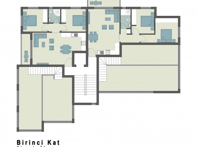 Mağusa merkezinde City Mall arkası 2+1 satılık daire