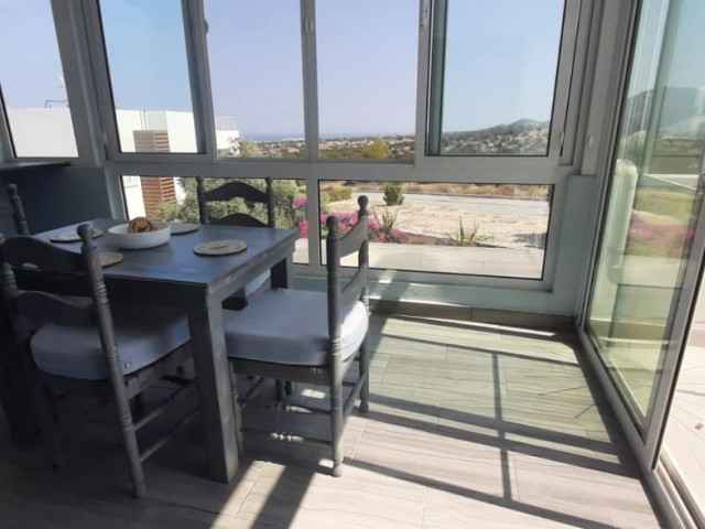 Unique opportunity in Tatlısu, within the site, 2-bedroom penthouse with mountain and sea views, 5 minutes from the sea.