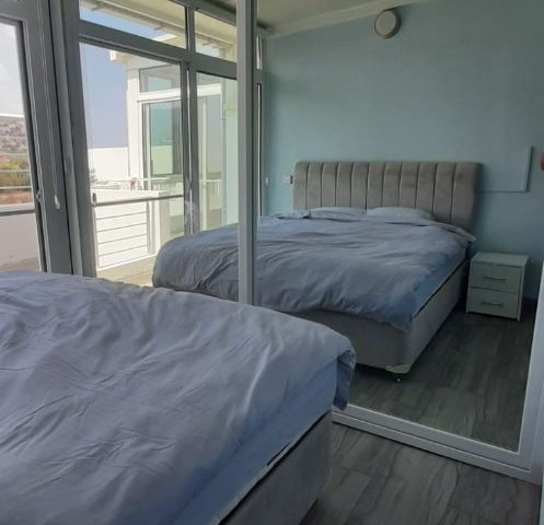 Unique opportunity in Tatlısu, within the site, 2-bedroom penthouse with mountain and sea views, 5 minutes from the sea.