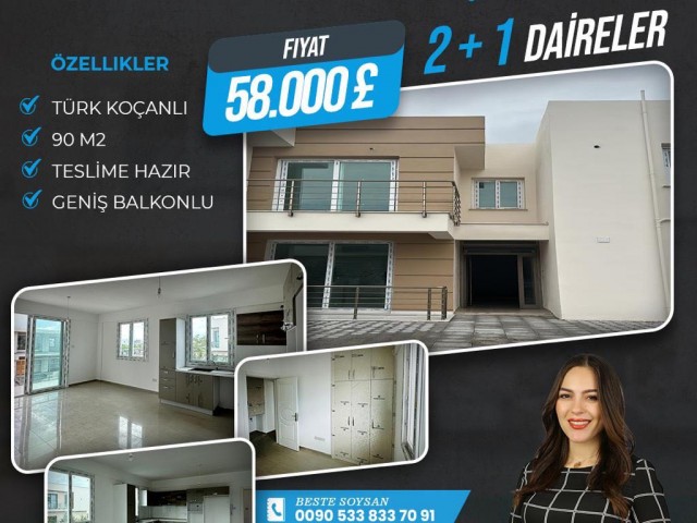 GÖNYELİ’DE 90 M2 TÜRK KOÇANLI 2+1 ‼️