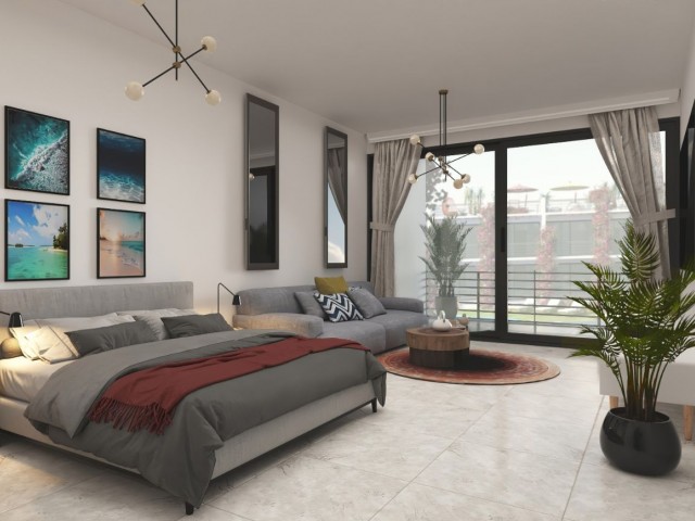 Studio Apartment For Sale In Kyrenia, Bahceli / With Garden Or Penthouse