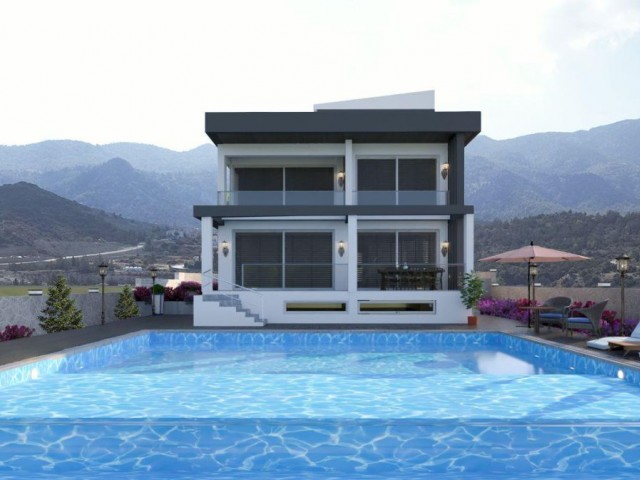 5+2 Villa mit privatem Pool zum Verkauf in Girne/Çatalköy