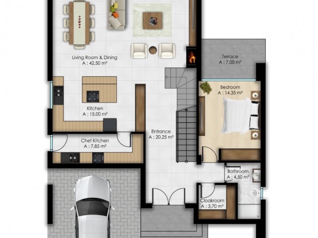 4+1 moderne Villa zum Verkauf in Çatalköy (fertig im Juni 2024)