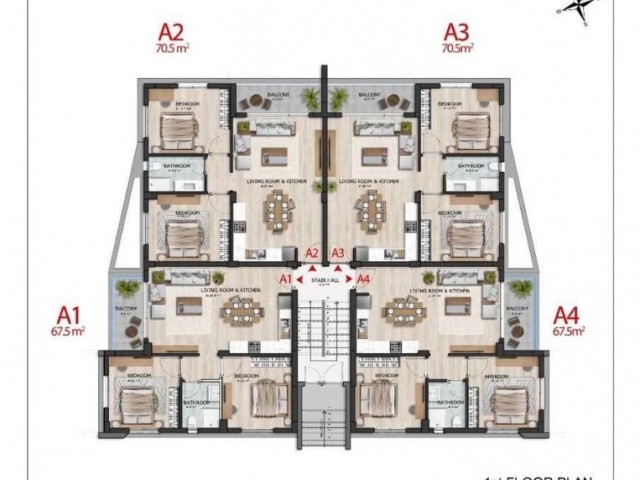 2+1 FLAT FOR SALE IN MOUNTAIN HILL SITE