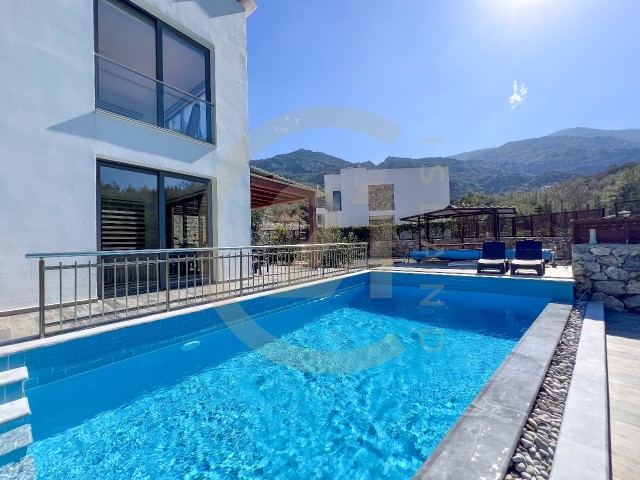 Satılık LÜX YENİ, taşınmaya hazır 4+2 özel havuzlu müstakil modern villa. Bellapais. Girne. TEK YETKILI