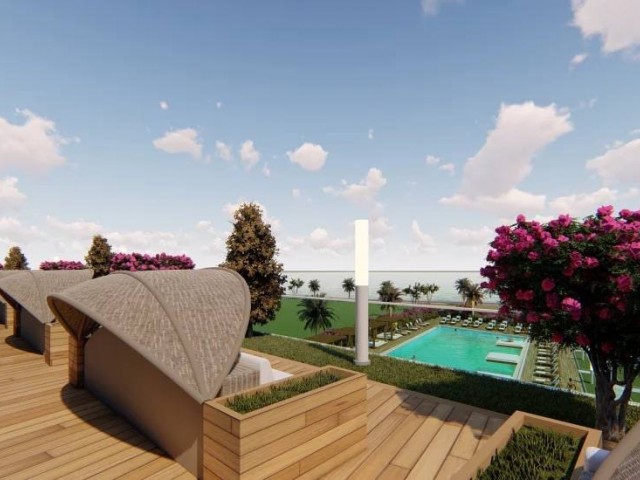 READY 2+1 LOFT APARTMENT 100 METERS FROM THE SEA in New project Olivia Court