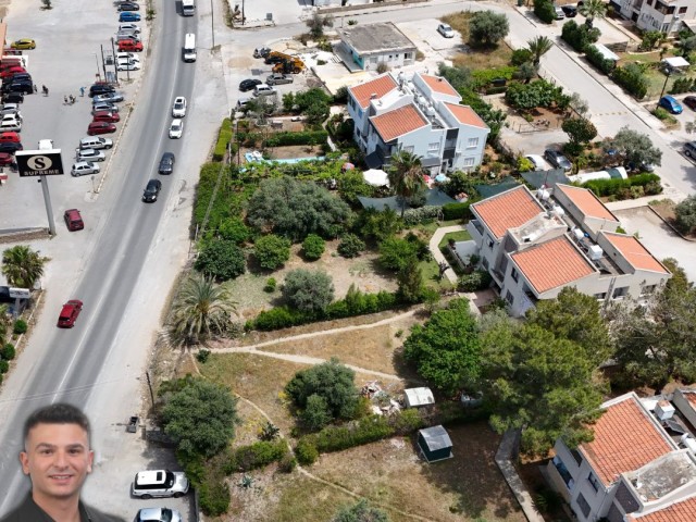 Kyrenia, Çatalköy, 1.5 Decare Land and Building with High Commercial Value, Opposite the Supreme Market, Next to the Main Road, for Sale (Great Opportunity for Investors)