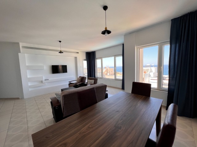 3 bedroom apartment for rent. Kyrenia city center. SEA VIEW