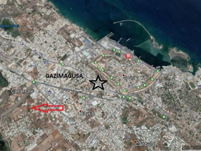 LAND FOR SALE IN THE ÇANAKKALE NEIGHBORHOOD OF FAMAGUSTA DEC ** 