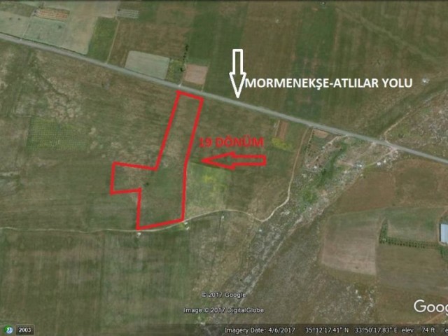 19 ACRES OF LAND FOR SALE IN THE VILLAGE OF MORMENEKSHE IN FAMAGUSTA ** 