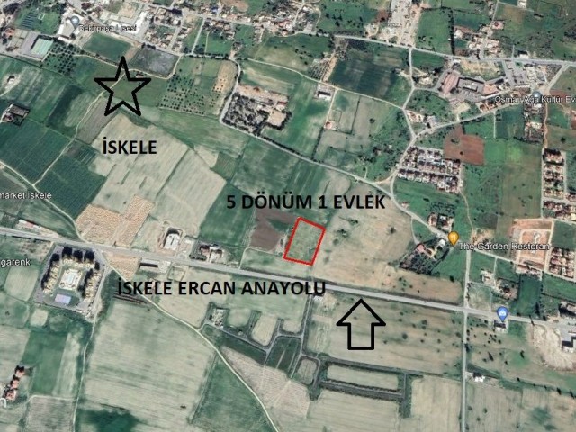 1 EVLEK-LAND ZUM VERKAUF IM İSKELE-ZENTRUM