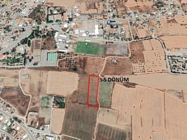 5.5 DECLARES OF LAND FOR SALE IN İSKELE CENTER