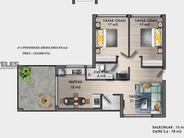 SA-293 Penthouse in Alsancak