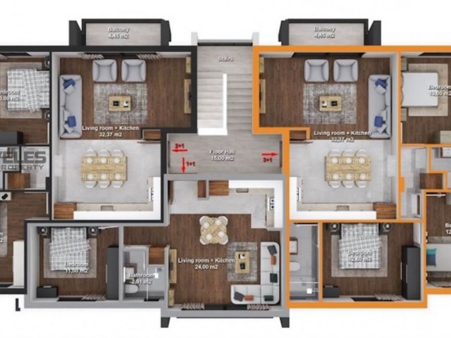 SA-3114 Апартаменты 3 1 в новом комплексе в Лапте