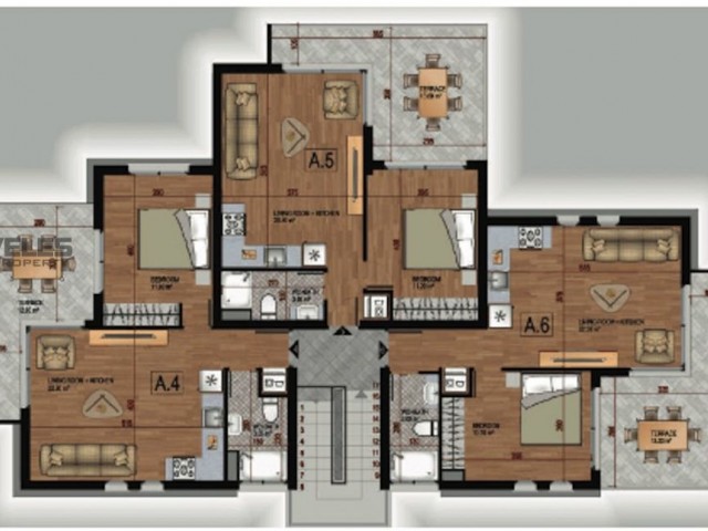 SA-1183 Apartment in a cozy complex in Esentepe