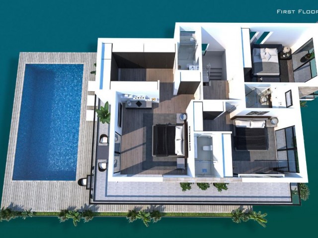 4 + 1 Villas FOR SALE in Kyrenia Chatalkoy ** 