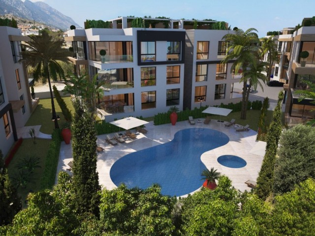2+ 1 Luxury Apartment with 95 m2 Garden in Kyrenia Alsancak ** 