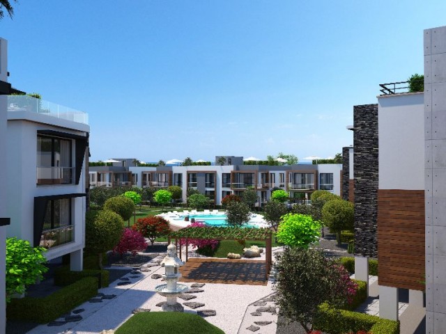 Zweibettzimmer mit Gemeinschaftspool mit Blick auf die Berge und das Meer in Kyrenia ** 