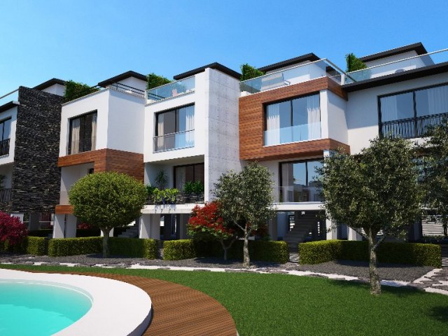 TWIN VILLAS WITH A MOUNTAIN AND SEA VIEW COMMON SWIMMING POOL IN GIRNE