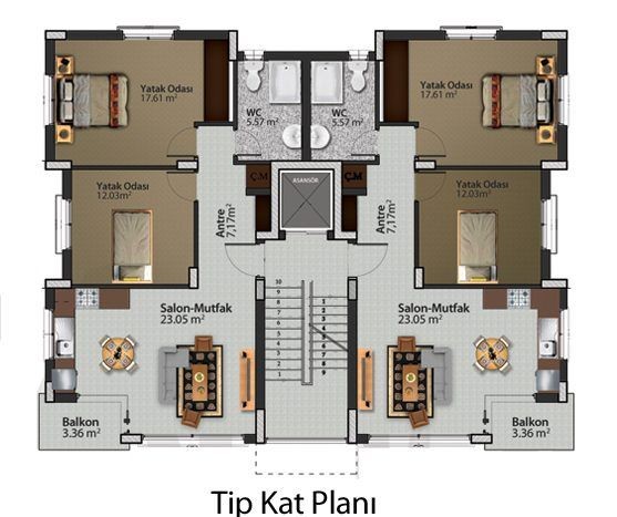 Lefkoşa Merkez'de satılık 2+1