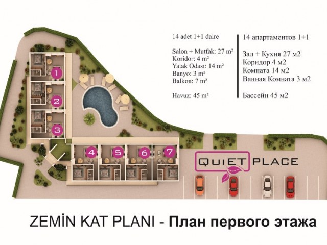 Nice 1 Bedroom Apartment For Sale Location Near Manolya Resort Hotel Lapta Girne (Last One Left Don’t Miss)