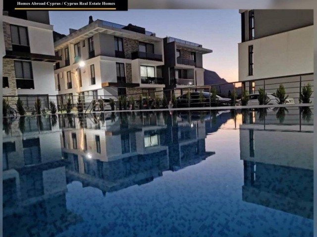 Nice 2 Bedroom Terrace Apartment With Beautifull Sea And Mountain Views Location Lapta Girne (For Rent)