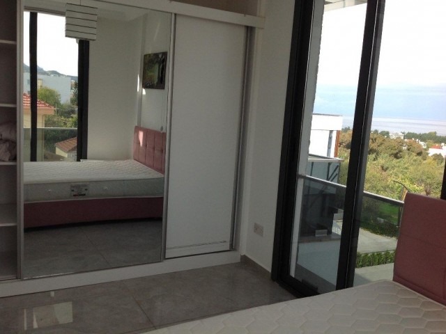 Nice 2 Bedroom Terrace Apartment With Beautifull Sea And Mountain Views Location Lapta Girne (For Rent)