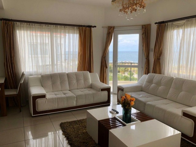 Sea Front 3 Bedroom Terrace  Apartment For Rent Location Lapta Coastal Walkway (Lapta Yuruyus Yolu) Girne (Communal Swimming Pool)