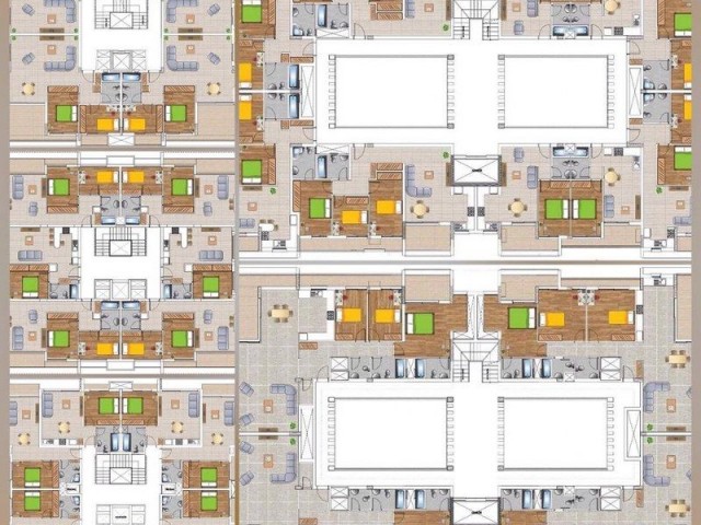 Примечательные апартаменты с 1, 2 спальнями / пентхаусами и магазинами для продажи рядом с рынком в среду в Кирении. ** 