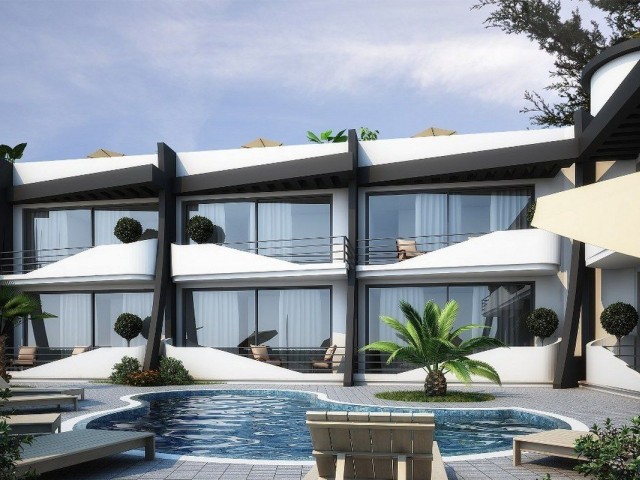 Sea Side 1 Bedroom Apartment For Rent Location Lapta Coastal Llogara (Lapta Yuruyus Road) Kyrenia (Communal S ① Pool) ** 