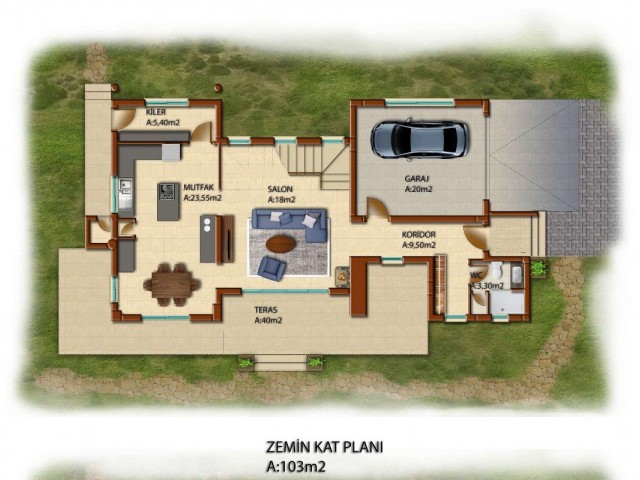 Nice 3 bedroom Villa For Sale Location Ozankoy Girne (Turkish Title Deeds)