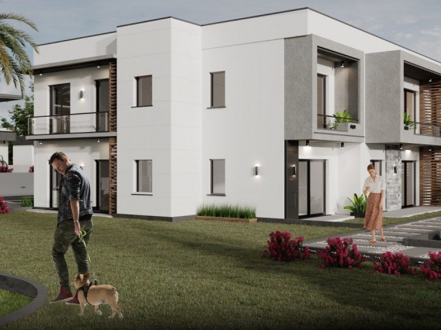 Schöne Duplex-Villen zu verkaufen Lage Green Hills Yesiltepe Alsancak Girne