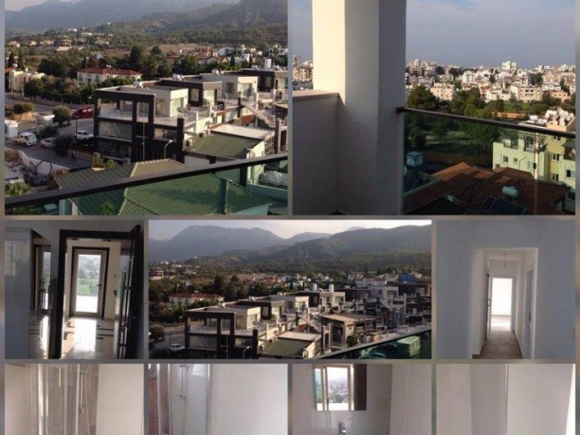 Bemerkenswertes Penthouse mit 3 Schlafzimmern und wunderschönem Meer- und Bergblick, Lage Upper Girne (zu verkaufen)