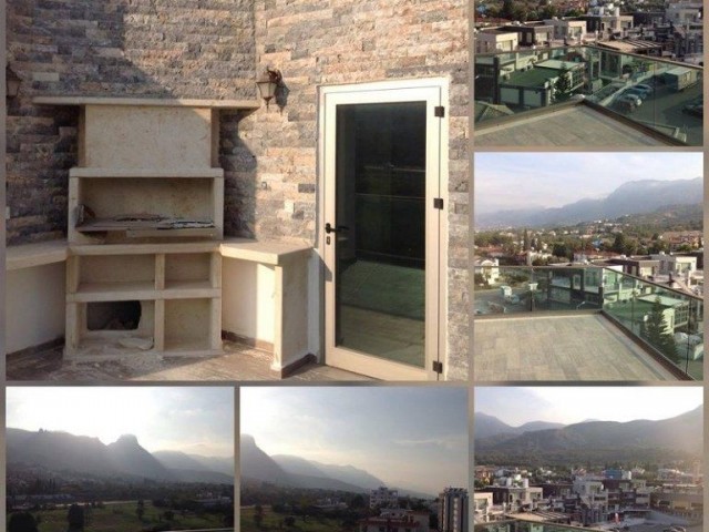 Bemerkenswertes Penthouse mit 3 Schlafzimmern und wunderschönem Meer- und Bergblick, Lage Upper Girne (zu verkaufen)