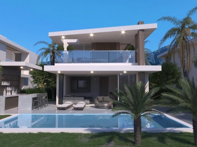 Schöner Bungalow und Maisonette-Villa mit 3 Schlafzimmern zum Verkauf, Lage Azure Conse in der Nähe von Esentepe Beach, Korineum Golf Club Esentepe Girne