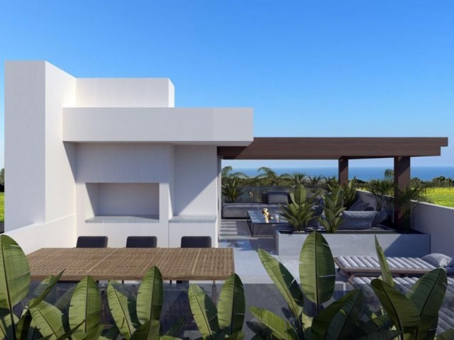 Schöner Bungalow und Maisonette-Villa mit 3 Schlafzimmern zum Verkauf, Lage Azure Conse in der Nähe von Esentepe Beach, Korineum Golf Club Esentepe Girne