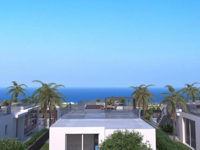 Schöner Bungalow und Maisonette-Villa mit 3 Schlafzimmern zum Verkauf, Lage Azure Conse in der Nähe von Esentepe Beach, Korineum Golf Club Esentepe Girne