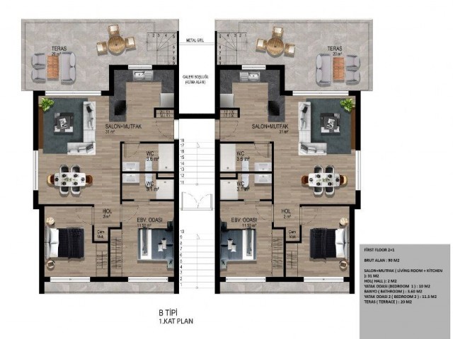 Элегантная квартира с 1,2 и 3 спальнями на продажу в районе Lapta Prestige Homes Кирения