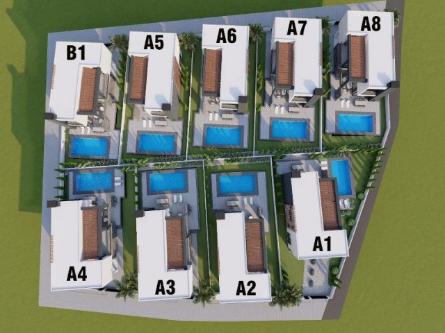 Charmante Villa mit 3 Schlafzimmern zum Verkauf, Standort Flora Homes Karaoglanoglu Kyrenia