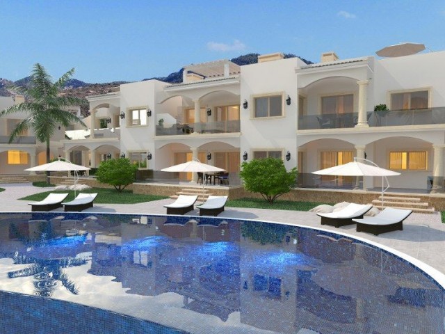 Entzückende Penthouse-Wohnung mit 2 und 3 Schlafzimmern direkt am Meer zum Verkauf, Standort Esentepe Girne, Nordzypern (Poseidon)