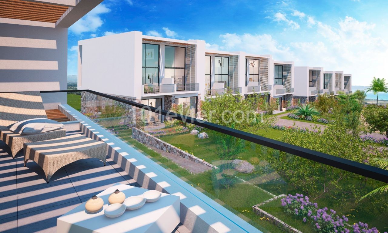 2+1 PENTHOUSE APARTMENTS WITH SEA VIEW AND GARDEN IN ESENTEPE ** 