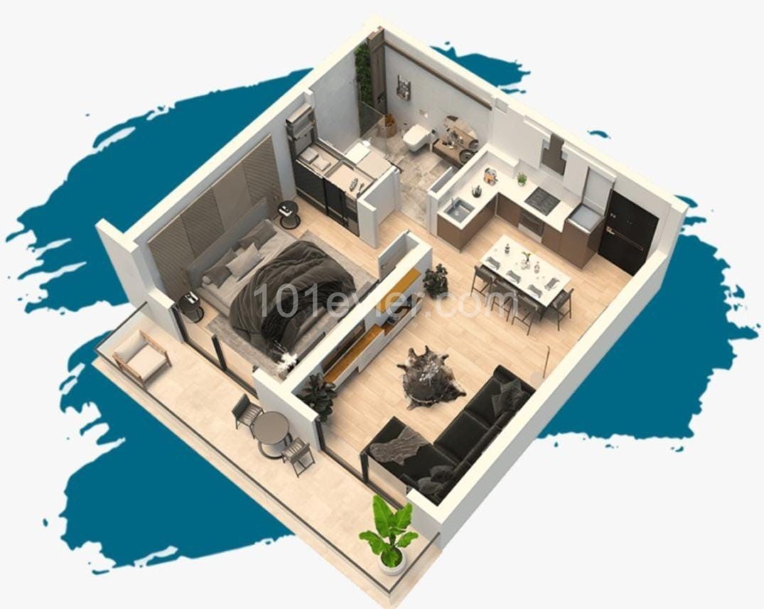 PROJECT DELIVERY DECEMBER 2023! 2+1 FLATS FOR SALE IN GIRNE İSKELE WITH INVESTMENT OPPORTUNITIES STARTING FROM 88.000 GBP