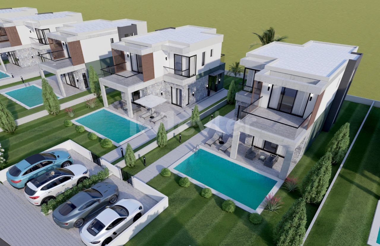 Çatalköy'de satılık yepyeni lüks 3 ve 4 yatak odalı villa