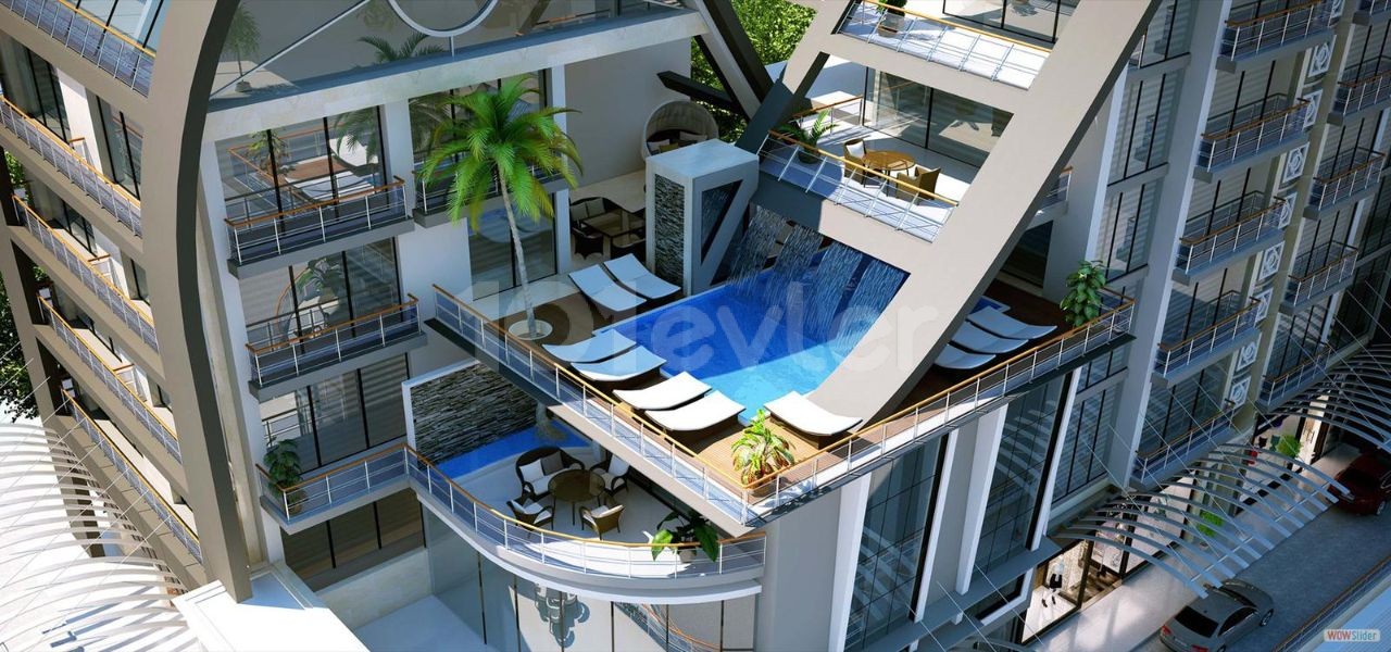 2+1 WOHNUNG ZUR TÄGLICHEN MIETE MIT POOL IN KYRENIA ZENTRUM ** 