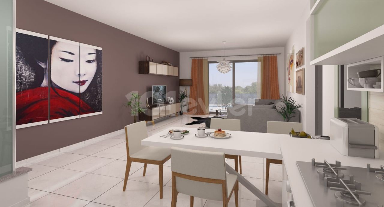 KYRENIA DOĞANKÖY AREA WITH SHARED POOL 1+1-2+1-3+1 APARTMENTS FOR SALE ** 