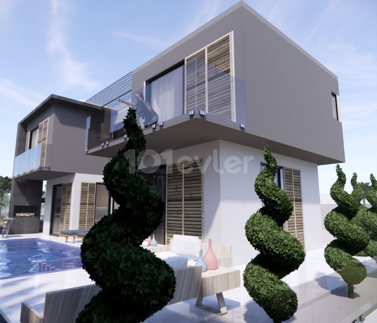 KYRENIA Karsiyaka 2 + 1 TWIN VILLAS WITH SHARED POOL ** 