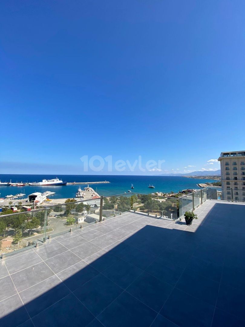 2 + 1 LU LLOGARA PENTHOUSE APARTMENT MIT VOLLEM MEERBLICK IN KYRENIA YENI IMAN ** 